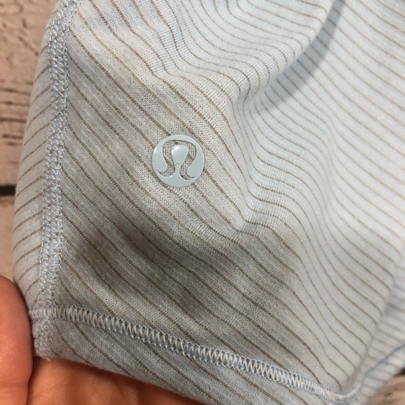 Lululemon Blue & Gray Striped Racerback Tanktop - Picture 4 of 5